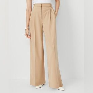 NWT Loft beige wide leg slacks, 12P